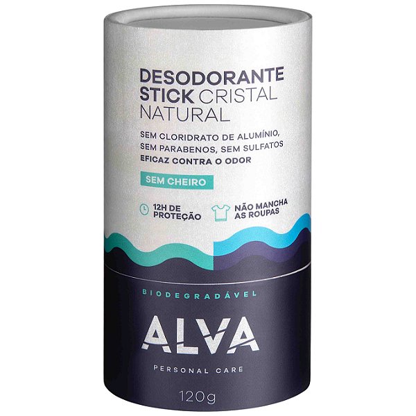 Desodorante Stick Kristall Sensitive Alva 120g Biodegradavel