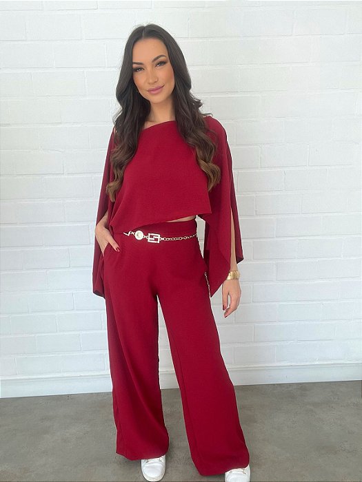 CALÇA ELEGANCE BURGUNDY