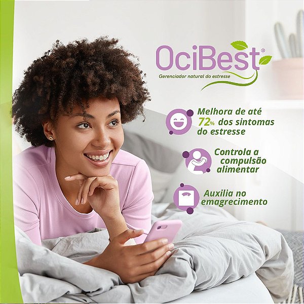 Ocibest® Gerenciador natural do estresse 300mg 60 cápsulas