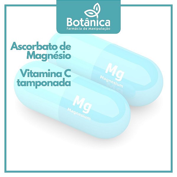 Ascorbato de Magnésio 500mg (vitamina C tamponada) 60 cápsulas