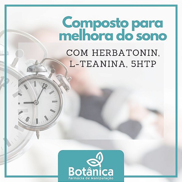 Herbatonin 100mg, L-Teanina 200mg, 5 HTP 100mg 30cps Composto para melhora do sono