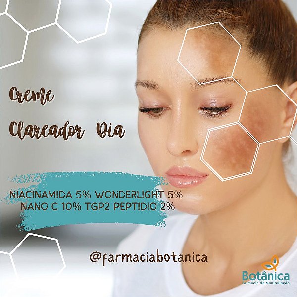 Clareador Dia com NIACINAMIDA 5% WONDERLIGHT 5% NANO C 10% TGP2 PEPTIDIO 2% SÉRUM 30ML