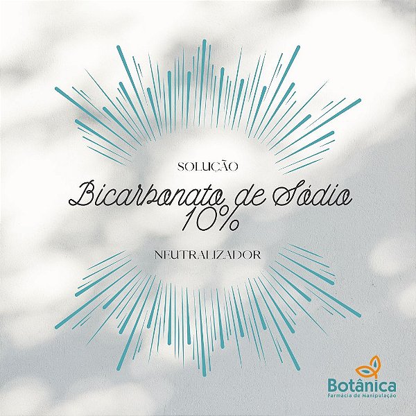 Solução de Bicarbonato de Sódio 10% para Neutralização Uso Profissional 150ml