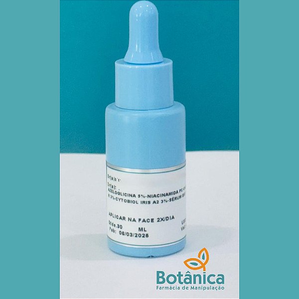 Sérum Controle da Oleosidade com Azeloglicina, Niacinamida, Miniporyl, Seboclear e Cytobiol Iris