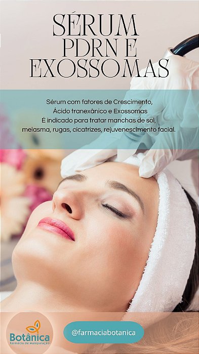 Pdrn 0,5% TGFB3 1%, BFGF 1%,  Exo Skin Cell Regeneration 1%, Ácido Tranexâmico 3% Sérum 15ml