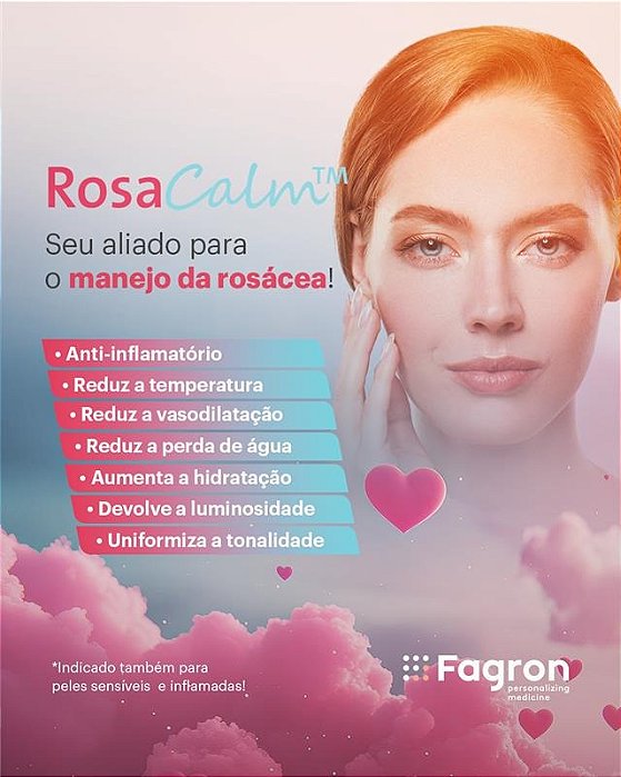 Gel Creme com RosaCalm 2% 30g Tratamento Rosácea