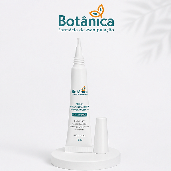 Sérum para Crescimento de Sobrancelhas sem Minoxidil com TrichoXidil™, Prohairin®, Copper Peptídio e Fatores de Crescimento – 13ml