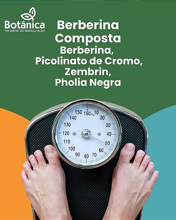Berberina Composta - Berberina 500mg, Picolinato de Cromo 300mcg, Zembrin (Sceletium tortuosum) 15mg, Pholia Negra 100mg