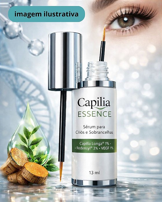 Capilia Essence - Sérum Inovador para Cílios e Sobrancelhas com Capilia Longa 1%, Redensyl 3%, Vegf 1% 13ml
