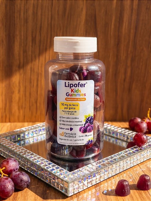 Lipofer® Kids Gummies (Uva) – Ferro de Alta Absorção para Crianças 10mg - 30un