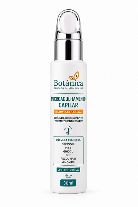 Microagulhamento Capilar - Sérum uso profissional com Sfíngoni, Vegf, Ghk-Cu, Egf, Recol Hair, Minoxidil, Sérum 30ml