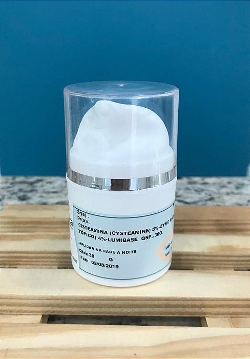 Cysteamine 5% (cisteamina) 30g creme para tratamento melasmas - Farmácia  Botânica - Farmácia de Manipulação