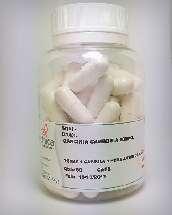 Garcinia Cambogia 500mg 60 cápsulas