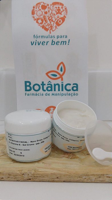 Nutritivo Facial 30g - Com Dmae, Colágeno, Vit E e Vit A