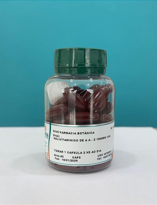 POLIVITAMINICO de A a Z -  60 cápsulas - Composto de vitaminas