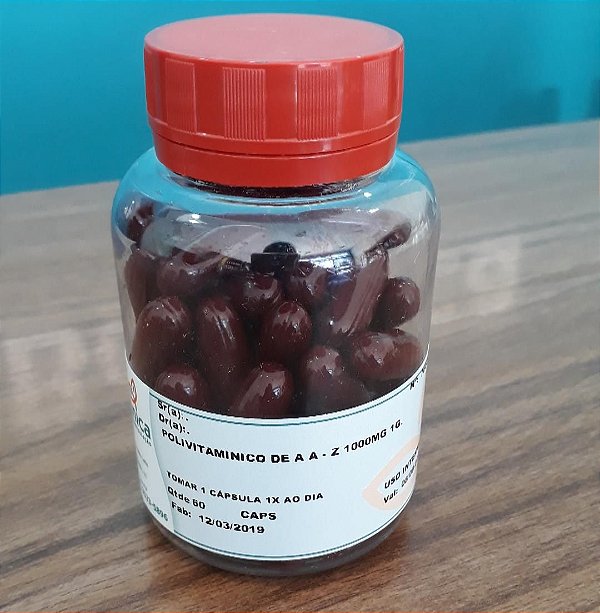 POLIVITAMINICO de A a Z - 60 cápsulas - Composto de vitaminas - Farmácia  Botânica - Farmácia de Manipulação