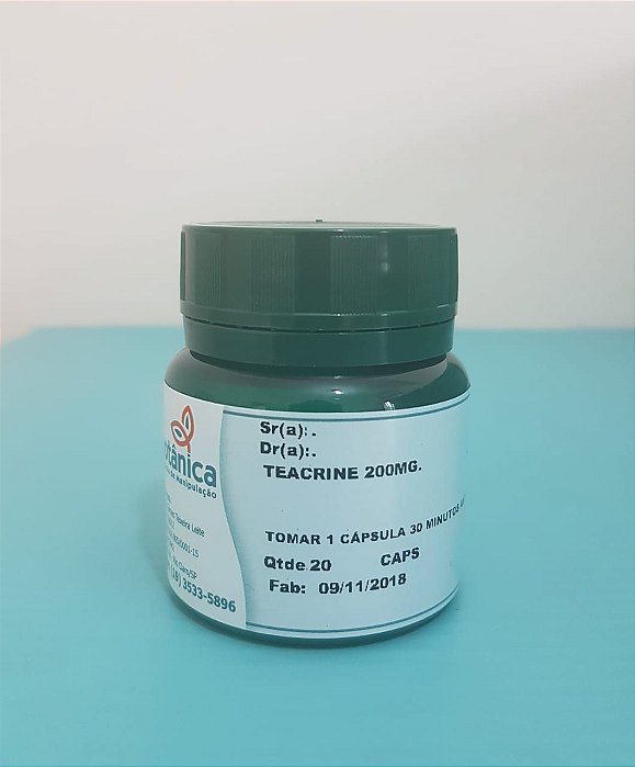 Teacrine 200mg 20 cápsulas -Pré treino