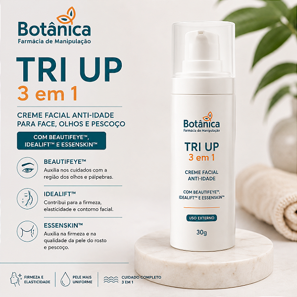 Creme Facial Anti-idade Tri Up 3 em 1 com Beautifeye™, Idealift™ e Essenskin™ – 30g