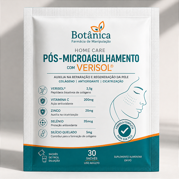 Home Care Pós-Microagulhamento | Verisol® + Vitamina C 30 Sachês