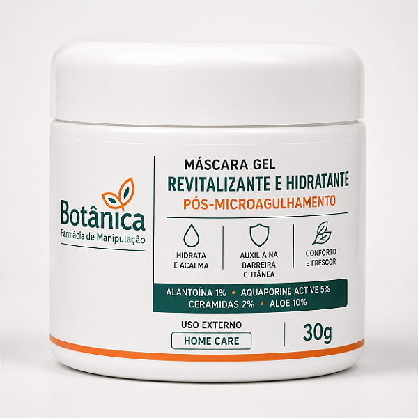 Máscara Gel Revitalizante e Hidratante Pós-Microagulhamento – 30g