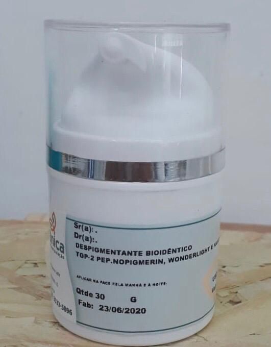 Despigmentante bioidêntico (todos os fototipos) com TGP-2 PEP., NOPIGMERIN, WONDERLIGHT e NANOVIT C