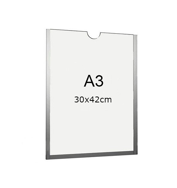 Display A3 de Acrílico para Parede sem fundo (30x42cm)