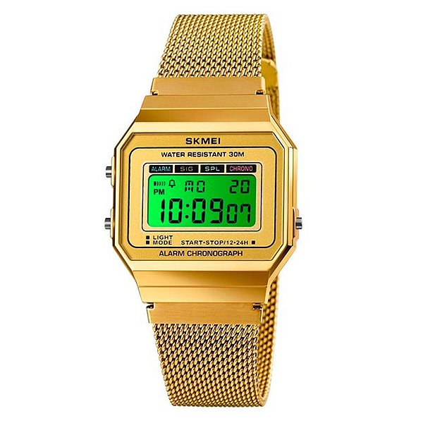 Relógio Unissex Skmei Digital 1639 - Dourado