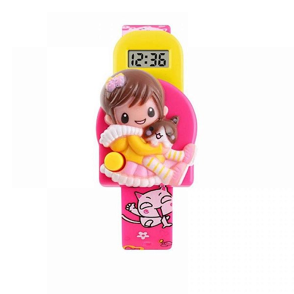 Relógio Infantil Menina Skmei Digital 1240 - Rosa