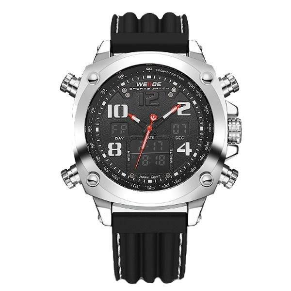 Relógio Masculino Weide AnaDigi WH-5208 - Preto e Prata