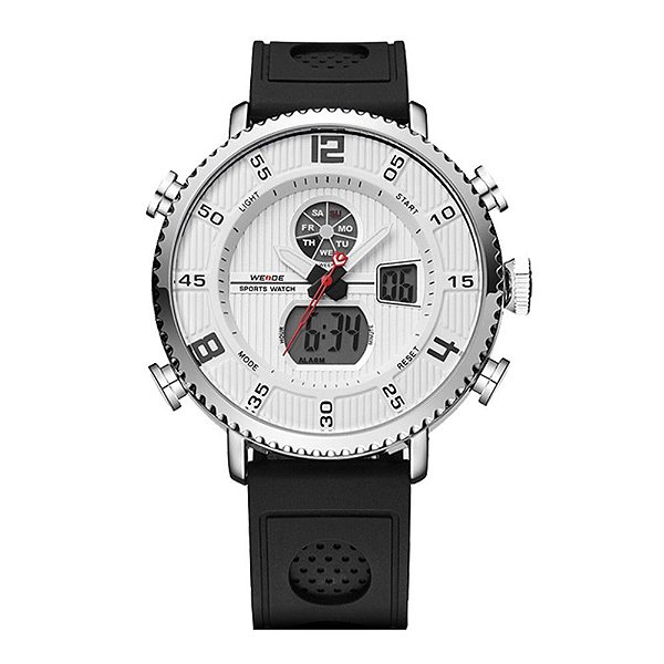 Relógio Masculino Weide AnaDigi WH-6106 - Preto e Branco