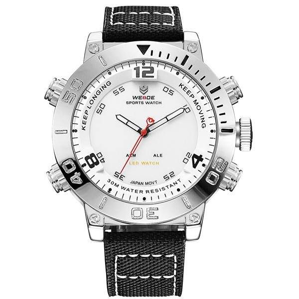 Relógio Masculino Weide AnaDigi WH-6103 - Preto e Branco
