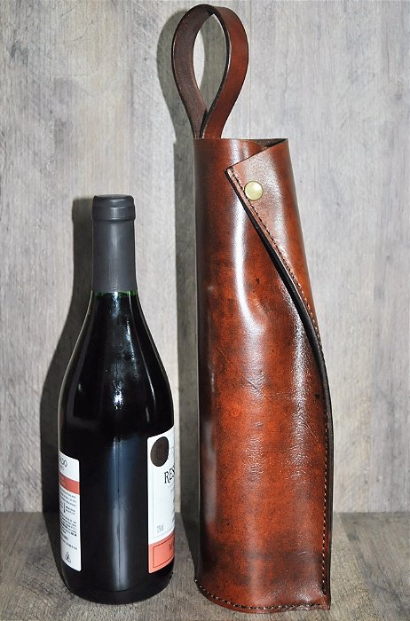 Porta Vinhos Com Alça Para 01 Garrafa - Abbey PRT01