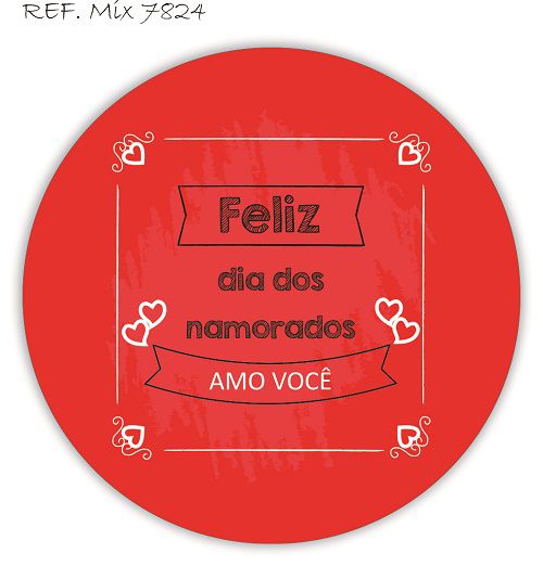 Painel Festa Redondo Sublimado Dia Dos Namorados C/elástico
