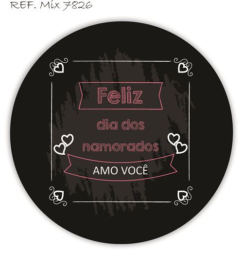 Painel Festa Redondo Sublimado Dia Dos Namorados C/elástico