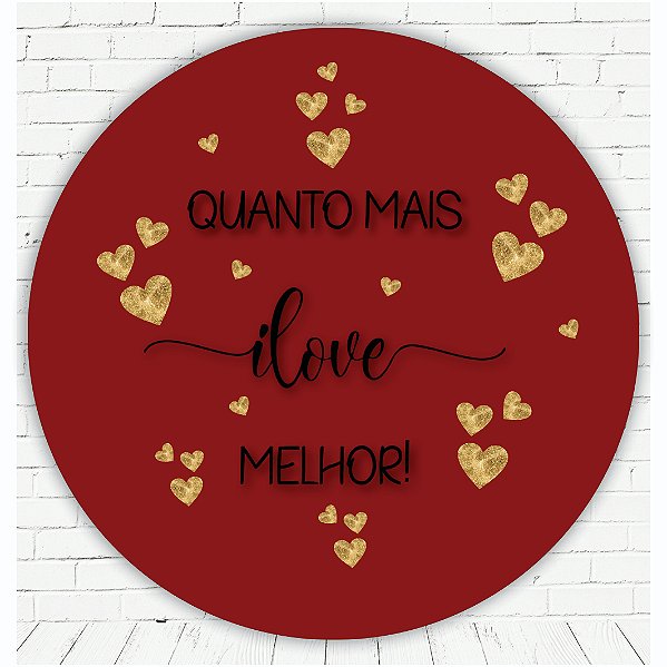 Painel Festa Redondo Sublimado Dia Dos Namorados C/elástico