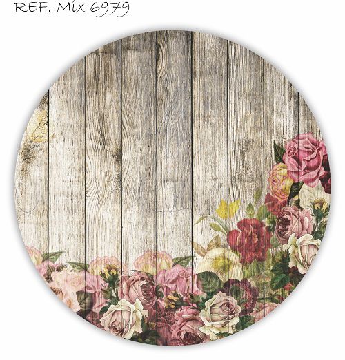 Painel Festa Redondo Sublimado Floral C/elástico