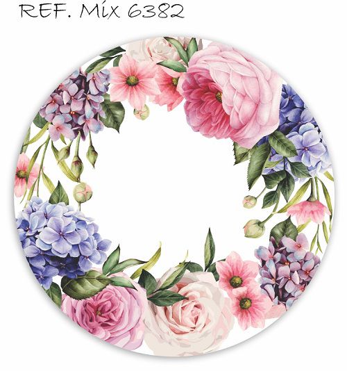 Painel Festa Redondo Sublimado Floral C/elástico