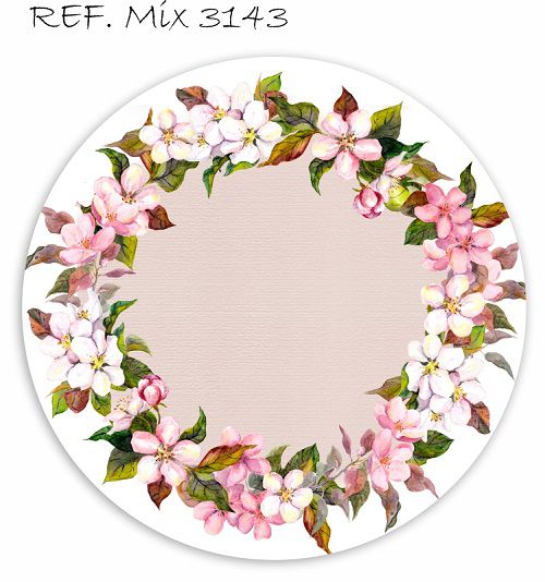 Painel Festa Redondo Sublimado Floral Adulto C/elástico