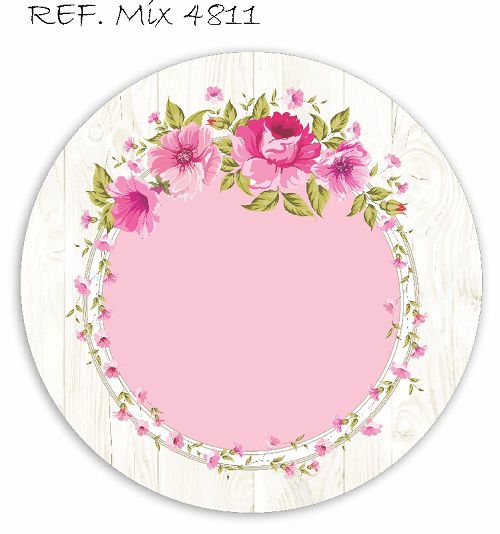 Painel Festa Redondo Sublimado Floral Adulto C/elástico