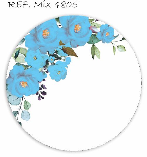 Painel Festa Redondo Sublimado Floral Adulto C/elástico