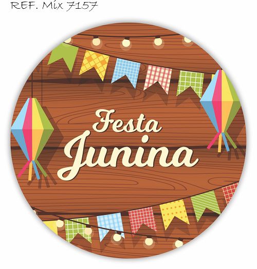 Painel Festa Redondo Sublimado Festa Junina, São João C/elástico