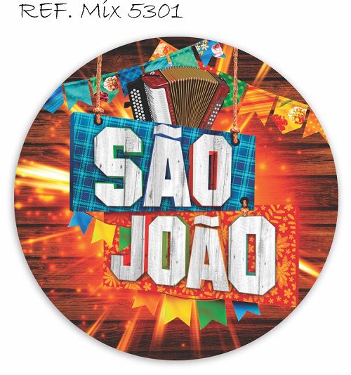 Painel Festa Redondo Sublimado Festa Junina, São João C/elástico