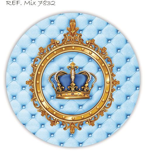 Painel Festa Redondo Sublimado Realeza C/elástico
