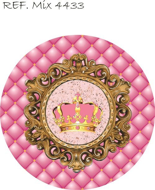 Painel Festa Redondo Sublimado Realeza C/elástico