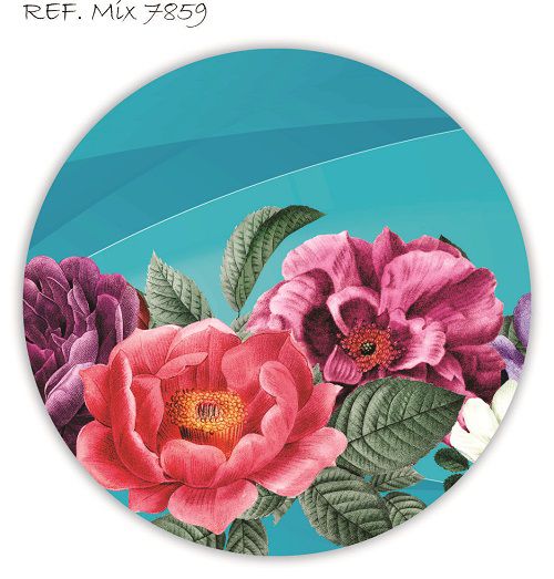 Painel Festa Redondo Sublimado Floral C/elástico