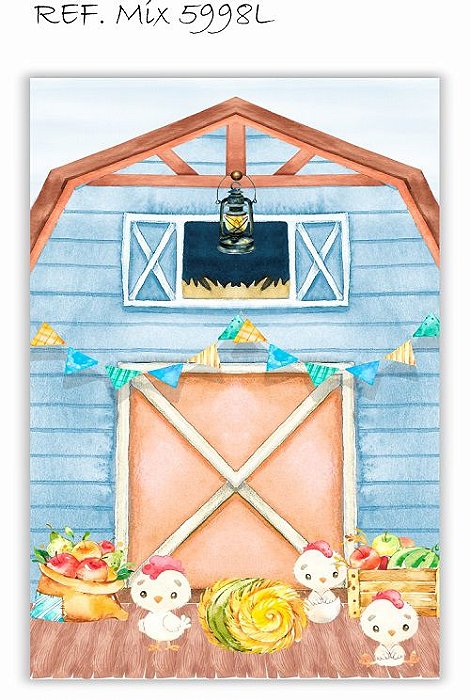 Painel Retangular Decorativo Para Festa Fazendinha