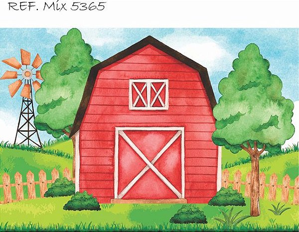 Painel Retangular Decorativo Para Festa Fazendinha