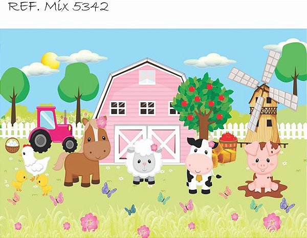 Painel Retangular Decorativo Para Festa Fazendinha