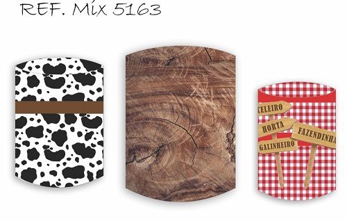 Trio De Capas P/ Cilindros Sublimado Fazendinha Veste Fácil