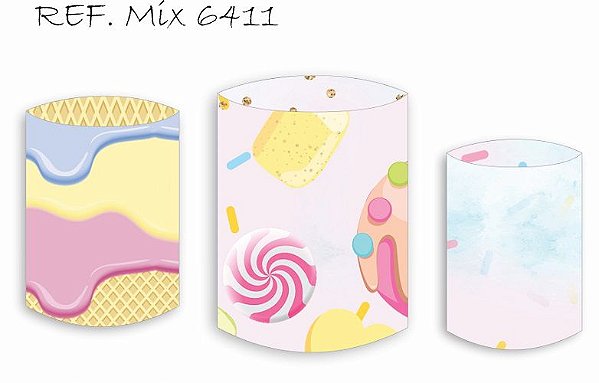 Trio De Capas P/ Cilindros Sublimado Doces Veste Fácil